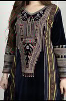 جلابيه مخمل تراثي ريتا مشجر3