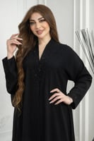 عبايه ريفا راقي تطريز لول اسود