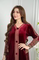 جلابيه مخمل تراثيه الابداع زرار