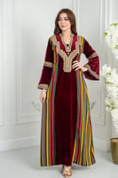 جلابية مخمل ابداع كم كلوش