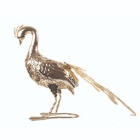 مجسم طاؤوس معدن ذهبي