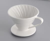 قمع ترشيح سيراميك للقهوة حجم 02 لون أبيض