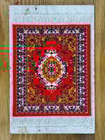 كوستر السجاد الشرقي الأحمر