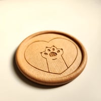 قاعدة أكواب خشبية - Cat Paw