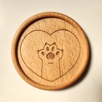 قاعدة أكواب خشبية - Cat Paw