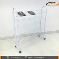 استاند احذيه 5 ارفف حديد كبير ابيض