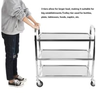 عربه تقديم طعام استيل فضي