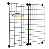 شبك اسود ساده مربعات حديد وطني