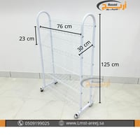 استاند احذيه 5 ارفف حديد ابيض صغير