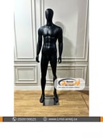 مانيكان رجالي اسود مع راس