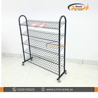 استاند احذيه 5 دور ارفف حديد كبير اسود