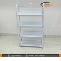 استاند احذيه 5 ارفف حديد ابيض