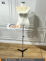 مانيكان مخمل ابيض تايلندي قاعده حديد