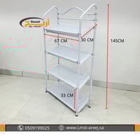 استاند احذيه 5 ارفف حديد ابيض