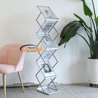 استاند بروشرات صفط لون فضي