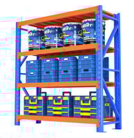 رفوف تخزين مستودعات حمولة 4 ارفف