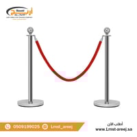 عمود حواجز تنظيم صفوف كوره لون فضي