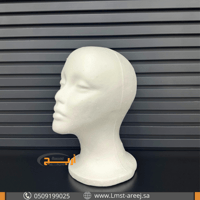 مجسم راس نسائي فلين ابيض