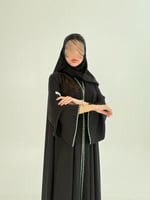 عباية سلطانه بقماش انترنت كويتي بتطريز ناعم تيفاني