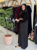 عباية هدى بقماش مخمل كوري تدخيلات شاكيرا