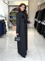 بليزر | عباية لولي بقماش جاكار شتوي بتطريز مخمل