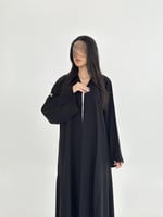 عباية نوريه بقماش كريب انترنت بارد بتخريم كمبيوتر...