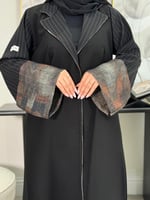 عباية كامله | كريب الاناقة تدخيلات مقلم ترابي