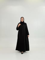 عباية امل بقماش كريب الاناقة تطريز نثر