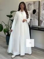 عباية هاليا | بقماش ڤينا قصة الجاكت الخلف كسرات -...