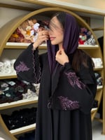 عباية سرور بقماش انترنت تطريز بالكم موف