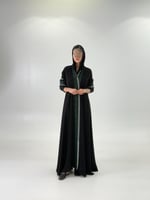 عبايه تسواهن بقماش انترنت دبل كلوش تطريز بأناقة فا...