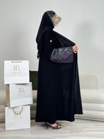 عباية رتال ا بقماش كريب الابداع بكم جاكار موف