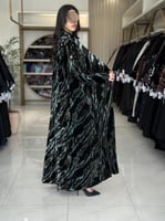 كولكشن العيد | عباية زينه بقماش شيفون مخمل بلمعه ت...