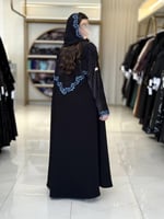 عباية شجن بقماش مخمل تركي تدخيلات كريب الابداع بدا...