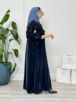 Winter collection ا عباية وعد بقماش مخمل سماوي