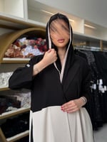 عباية فريحه بقماش كريب الاناقة تدخيلات كريب بيج