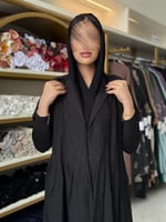 عباية تاليا بقماش لنن طبقات كم استرتش