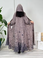 عباية بهجه ا بقماش كريب تركي نود