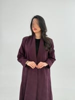 بليزر | عباية ديلان بقماش حرير تركي مشجر عنابي