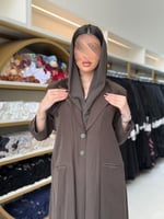 عباية مارينا بليزر بقماش حرير مغسول كوري زيتي