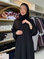 عباية سعاده بقماش انترنت بتطريز ناعم