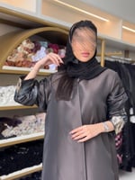 عباية ايلول بقماش جاكار بني