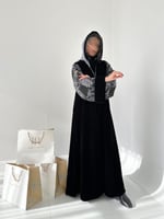 Winter collection ا عباية غيوم مخمل اكمام جاكار -...