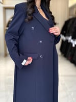 بليزر | عباية اسرار بقماش كريب باربي تركي كحلي( طق...