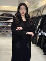 بليزر | عباية بيور بقماش كريب الابداع بتطريز اسود