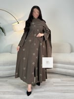 تشكيلة رمضان l عباية عهود بقماش حرير مغسول مطرز كر...