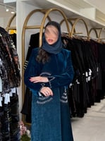 بليزر | عباية ايلا بقماش مخمل كوري تدخيلات مخمل تر...