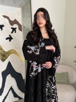 كولكشن العيد | عباية افراح بقماش دانتل فرنسي بشك