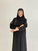 عباية ريمي بقماش كريب رموش مزين بشك