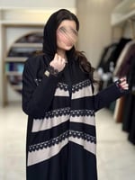 بليزر | عباية تايلا بقماش كريب ايطالي تدخيلات بيج